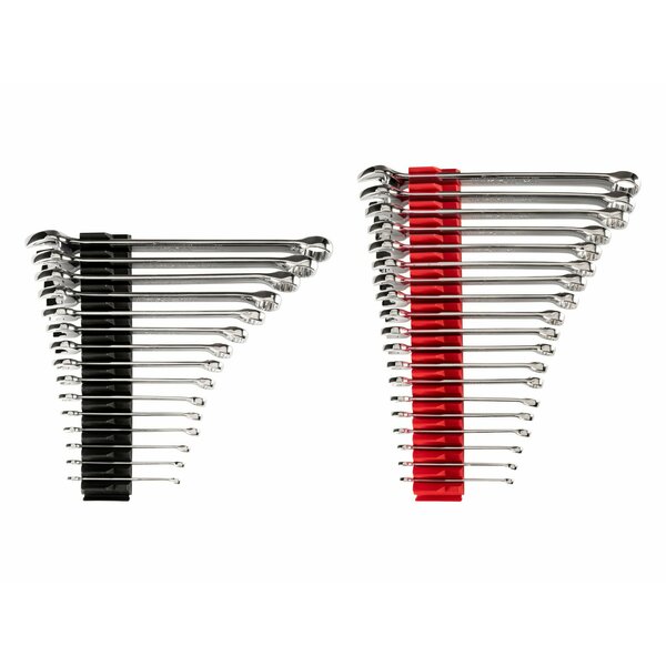 Tekton Combination Wrench Set w/Modular Slotted Organizer, 34-Piece 1/4 - 1 in., 6 - 24 mm WCB95302